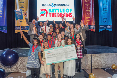 Elementary Students with the FOCUS program in Grandview, Mo. won grand prize in the Burns & McDonnell Battle of the Brains competition.