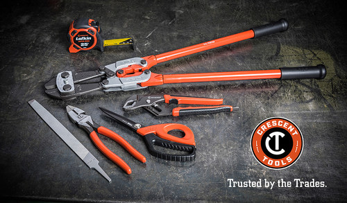 The Crescent® brand product lineup will include tape measures, bolt cutters, scissors, files, and many other tools from the five brands that have become part of the expanded Crescent tools offering. (Products shown for illustration only.)