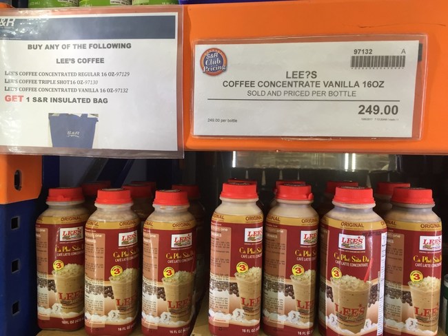 Lee's Coffee available at S&R Philippines