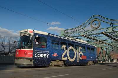Corby sponsors entire TTC system on New Year’s Eve to offer free, safe transportation for the City of Toronto. (CNW Group/Corby Spirit and Wine Communications)