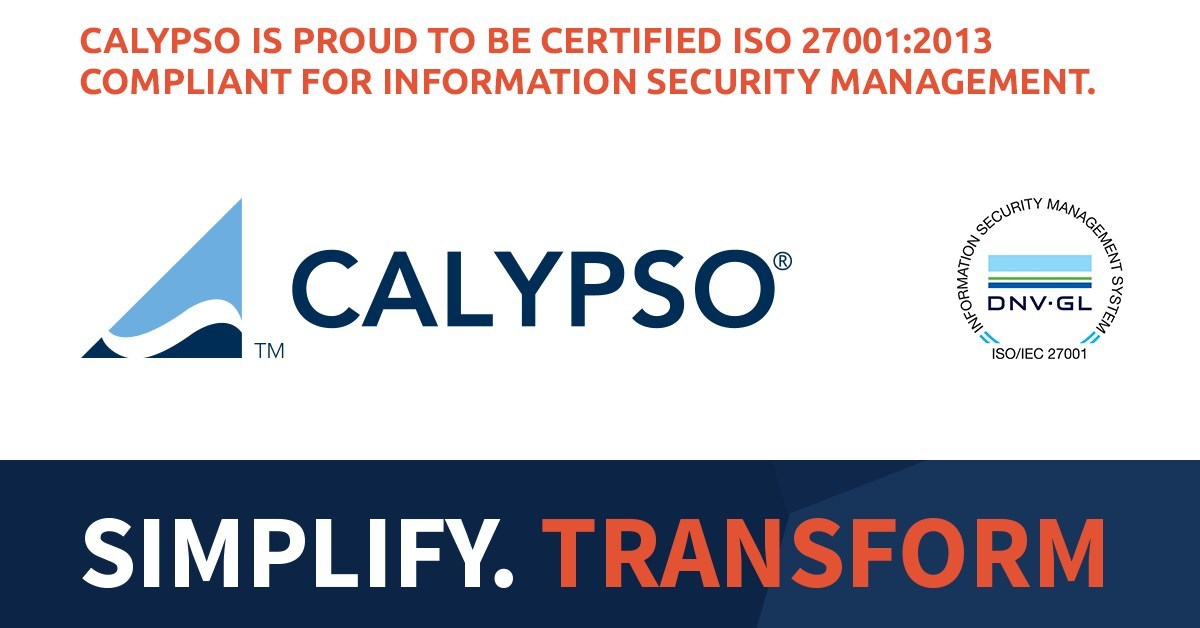 Calypso Cloud Services have gained the ISO / IEC 270012013 certification
