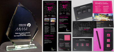 With hits Numbers 1-5-52 relationship marketing and communications campaign, the Palais des congrès de Montréal won a Meeting Industry Marketing Award. (CNW Group/Palais des congrès de Montréal)