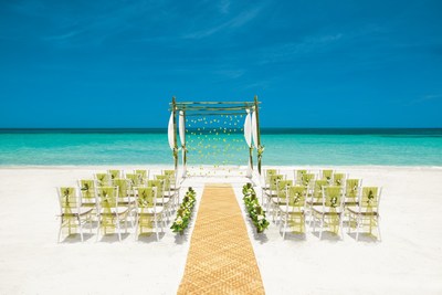 Island Chic, one of eight inspirations now available from Sandals Resorts' new destination wedding program, Aisle to Isle