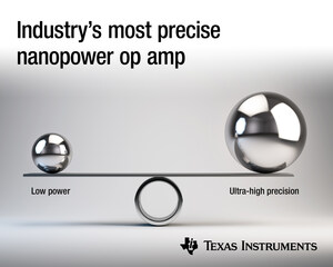 Industry's first zero-drift, nanopower amplifier combines ultra-high precision with the lowest power consumption