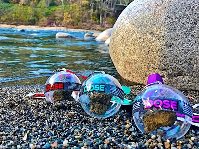 Because not all holiday flowers are poinsettias. Deck the halls with balls filled with marijuana flower from Dose, 1/8th oz. Moonrock Ornament, $70. Available at the Diego Pellicer store in Seattle.