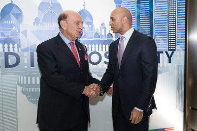 United States Secretary of Commerce, Wilbur Ross attends UAE's 46th National Day hosted by Ambassador Yousef Al Otaiba at the Embassy of the United Arab Emirates in Washington, DC.