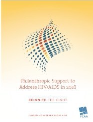 Philanthropic Funding for HIV/AIDS Reached Highest Level to Date in 2016 According to New Funders Concerned About AIDS' Report