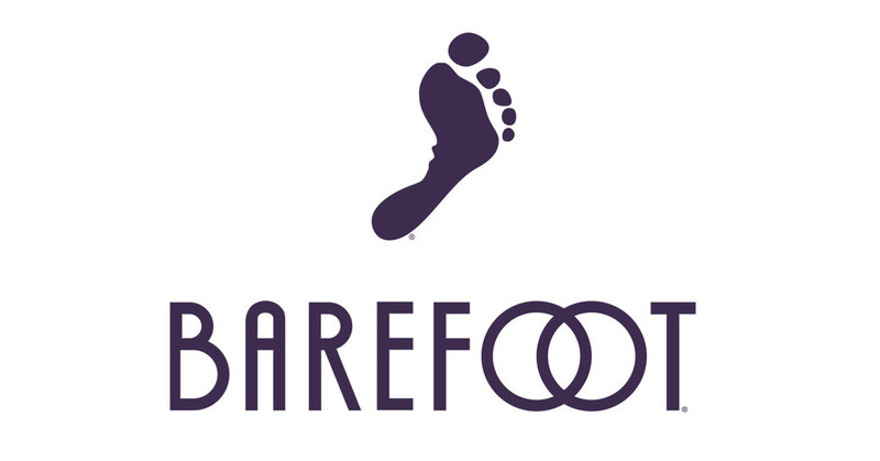 barefoot wine logo vector