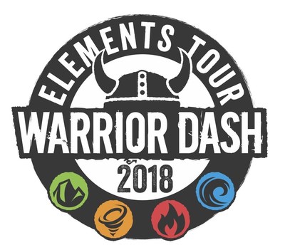 Warrior Dash's 2018 "Elements Tour" logo