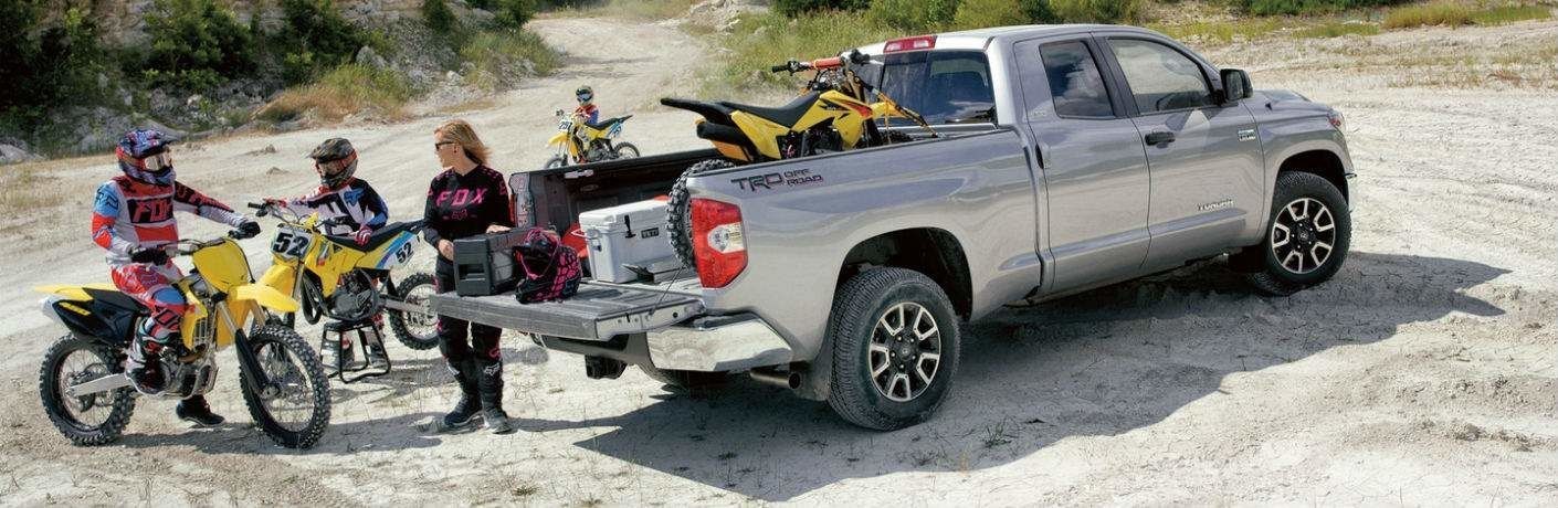 The 2018 Toyota Tundra is not available for sale or lease in the Spitzer Toyota Showroom. For 2018, the new truck comes with the automaker's latest active suite of safety systems on every trim level.