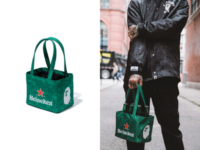 Today, Heineken®, the world’s leading international brewer, launches the eighth year of its coveted #Heineken100 program, partnering with A Bathing Ape® (BAPE®), the global streetwear phenomenon, on a limited-edition, four-piece capsule collection. For the first time in the history of the #Heineken100 program, this year’s products will be available for consumers 21 and older to purchase at a pop-up shop in New York City.