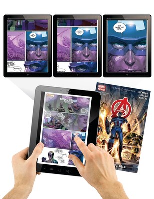 hoopla digital's Action View technology is one-of-a-kind, immersive digital reading experience that allows for full-page and panel-by-panel views of Marvel collections and graphic novels