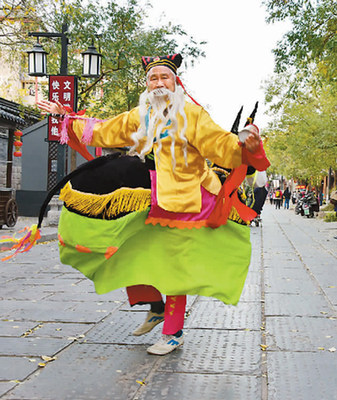 Performance of cultural heritage in the streets for residents and tourists.