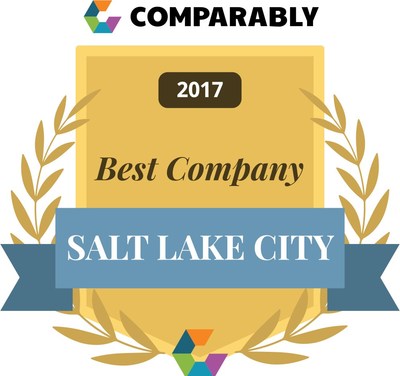 Comparably's 2017 Best Company is Salt Lake City award