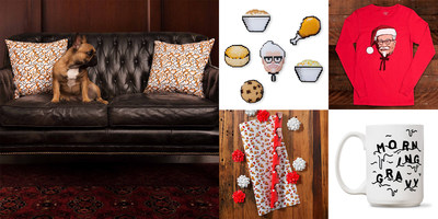 With products starting at just $4, The KFC Ltd. refresh includes a mix of vintage-style apparel and prints, unique accessories, along with Colonel Sanders and fried chicken-themed wrapping paper.