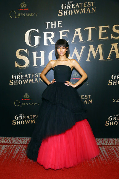 Zendaya attends as Cunard Hosts World Premiere of 20 th Century Fox’s “The Greatest Showman” on board Greatest Ocean Liner, Flagship Queen Mary 2, on Friday, Dec. 8, 2017, in Brooklyn, N.Y. (Photo by Stuart Ramson/Invision for Cunard/AP Images)