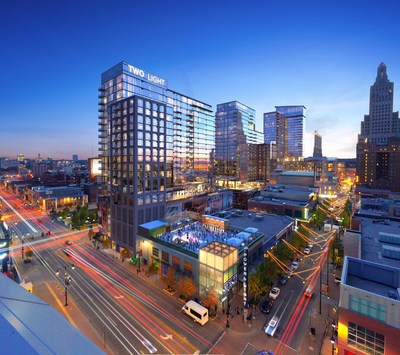Construction of Two Light Luxury Apartments in Kansas City, MO will be completed a month earlier than anticipated, allowing residents to move into their new luxury apartment homes as early as May 4, 2018. Two Light will be Kansas City’s second luxury, high-rise apartment tower in over 50 years.