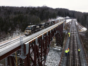 Norfolk Southern begins running trains over new Portageville Bridge, expanding economic opportunities for New York's Southern Tier and New England