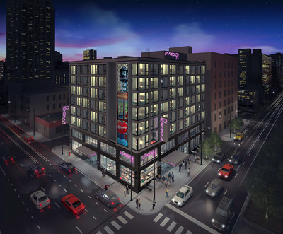 The Moxy Chicago Downtown is scheduled to open in the Spring of 2018 in Chicago's River North neighborhood. The hotel will feature a unique F&B concept with a food-truck inspired walk up window outside, and inside will feature a coffeehouse by day and spirited bar and bites concept in the afternoon and evening.