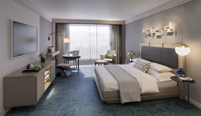 Rendering of room at JW Marriott Tampa, courtesy of Champalimaud Design