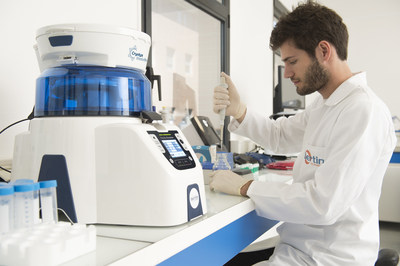 Using Zymo Research's ZymoBIOMICS Microbial DNA Standards and Bertin's Precellys Evolution Homogenizer, the researcher is afforded unbiased cell lysis in only one minute. Shown above is the Precellys tissue homogenizer with the Cryolys Evolution patented cooling system.