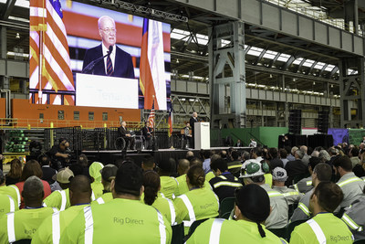 Tenaris Chairman & CEO Paolo Rocca welcomes customers, community members, employees and dignitaries to the launch of TenarisBayCity, a cutting-edge pipe manufacturing facility in Bay City, Texas, located near many of the country’s thriving shale plays.