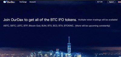 OurDax the first Cryptocurrency Exchange to support all forked bitcoin trading
