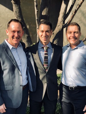 Mainstream Real Estate co-founders Chris Zanger and Matt Mueller with Climb President Chris Lim, center