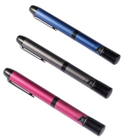 InPen is similar in size and shape to a traditional insulin pen. It comes in 3 colors to help avoid drug confusion.