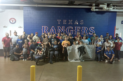 Veterans and their families recently toured the Globe Life Park with the Texas Rangers and Wounded Warrior Project.