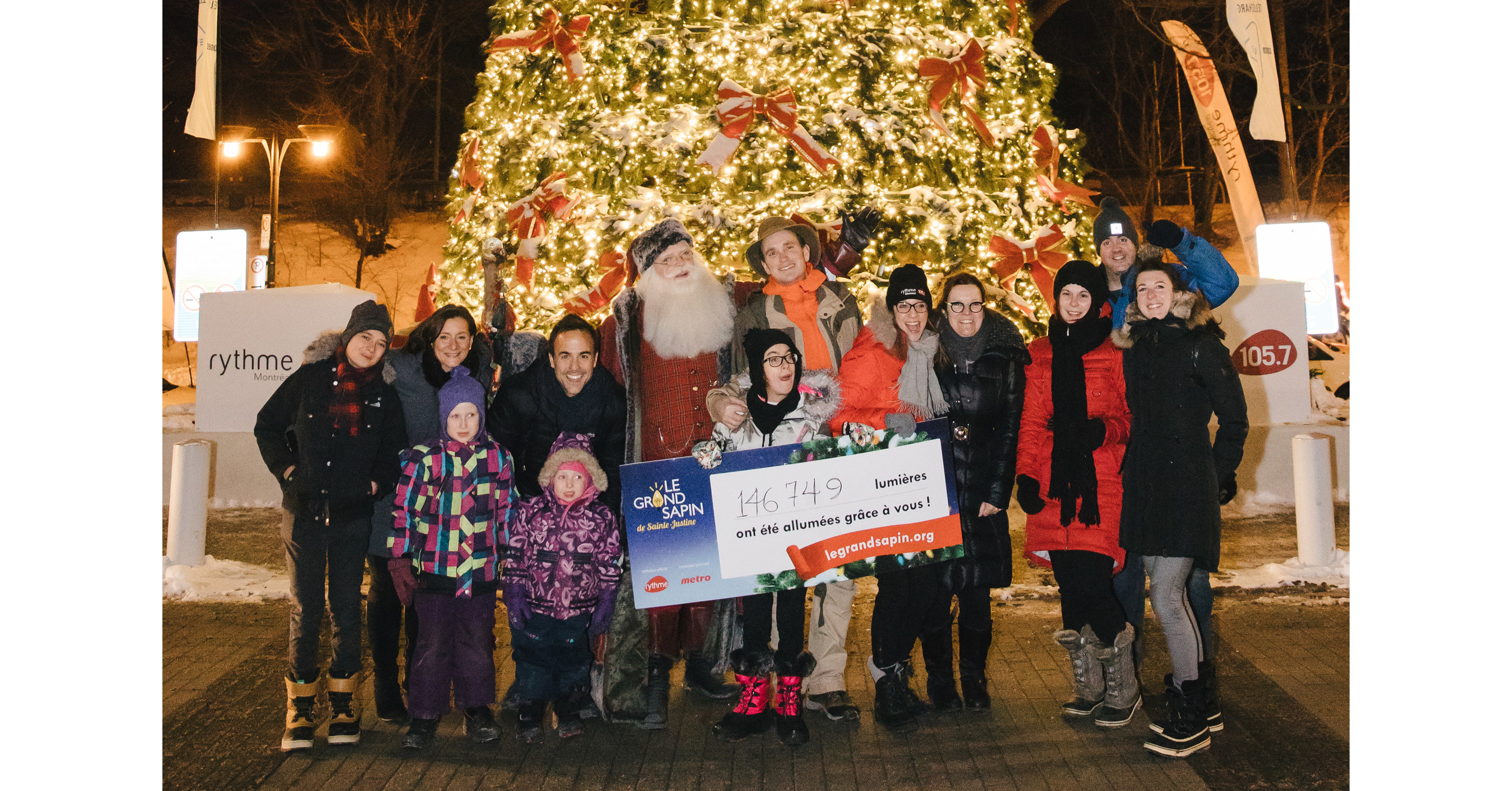 Une illumination finale historique pour le Grand sapin de SainteJustine