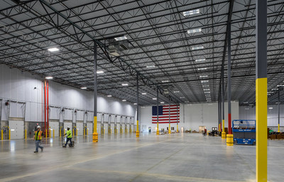 The 432,000-square-foot Class-A pharmaceutical warehouse that includes 38 foot clear height temperature controlled warehouse, ESFR sprinkler system, 42 loading docks, one drive-in door, an expansion pad adjacent to the building, 101 trailer spaces and 94 auto spaces.