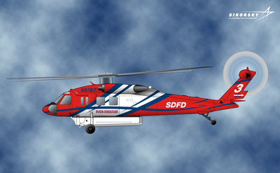 Rendering of the Firehawk™ that will provide the City of San Diego Fire Department an essential, multi-mission helicopter to protect the lives and property of San Diego’s citizens.