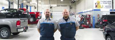 Holiday Mazda service technicians Jeremy Whitty (left) and Kurt Klaske (right).