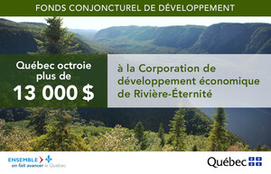 Serge Simard annonce une aide financière de 13 000 $ à la Corporation de développement économique de Rivière-Éternité