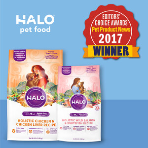 HALO® Pet Food Is Winner In Pet Product News 2017 Editors' Choice Awards