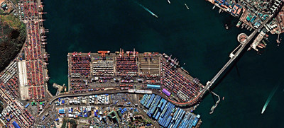 Deimos-2 image of Busan Port, South Korea (CNW Group/UrtheCast Corp.)