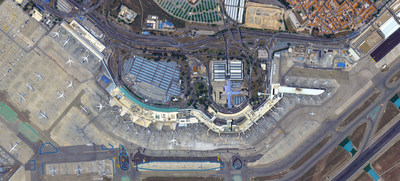KOMPSAT-3A image of the Adolfo Suárez Madrid–Barajas Airport in Madrid, Spain (CNW Group/UrtheCast Corp.)
