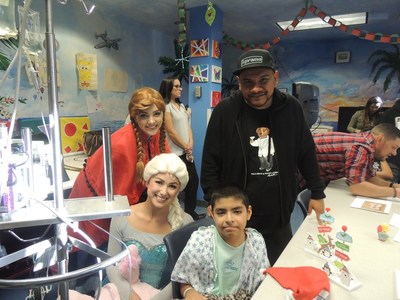 Power 106 personality, J Cruz, was joined by Frozen characters, Elsa and Ana, as they brought the pediatric playroom at Miller Children’s & Women’s to life with music.