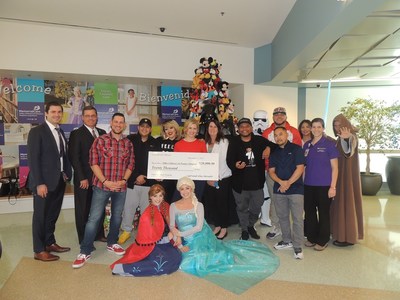 Executives from MemorialCare Miller Children’s & Women’s Hospital Long Beach accepted a $20,000 donation from Liset and Alex Meruelo, of the Meruelo group, to support the Music Therapy Program.