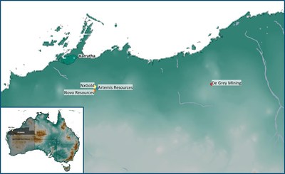 Figure 1: Mt. Roe Project Location Map (CNW Group/NxGold Ltd.)