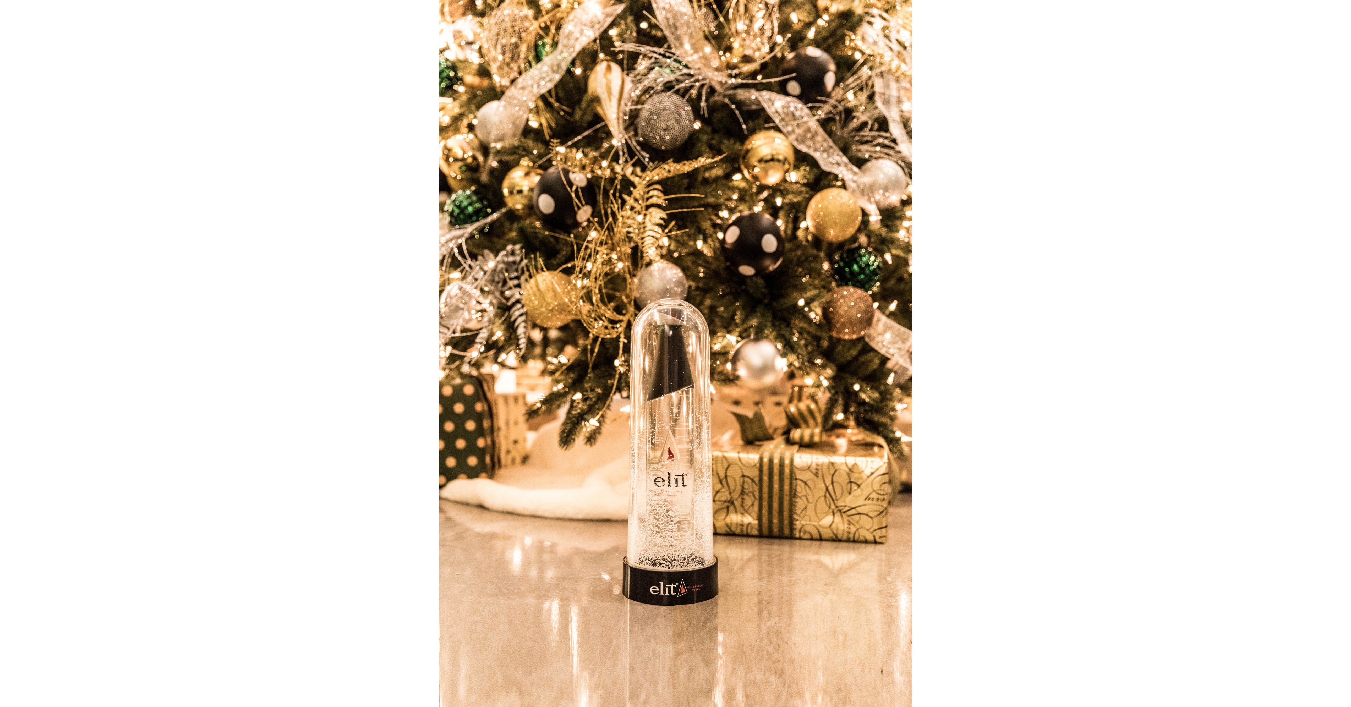Give the Gift of Spirits with elit® Vodka Snow Globe, Martini Pack and