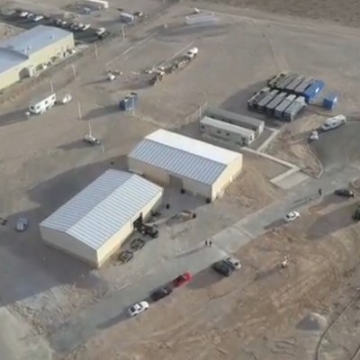 Drone aerial footage of Marapharm 7 acre site, Las Vegas, NV (CNW Group/Marapharm Ventures Inc.)