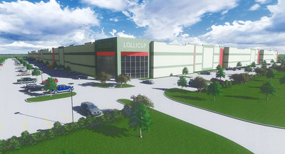 Rendering of Lollicup USA manufacturing plant in Rockwall, TX.