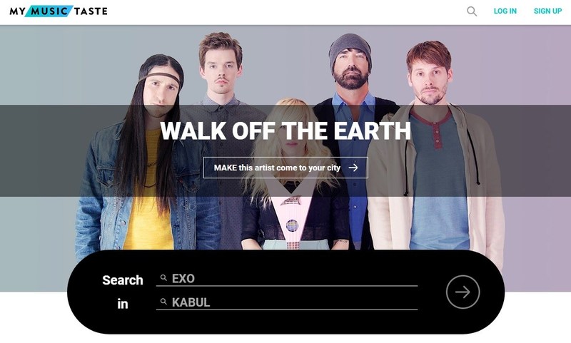 MyMusicTaste is a global performance planning service that connects artists with fans.