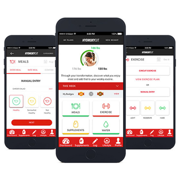 The Hydroxycut App is a free download and offers simple-to-follow meal plans, activity guides and information to help achieve weight loss goals. (CNW Group/Iovate Health Sciences International Inc.)