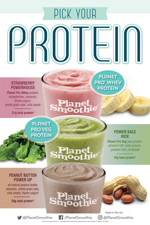 Planet Smoothie Encourages Customers To Pick Your Protein, Featuring Three Protein Packed Smoothies
