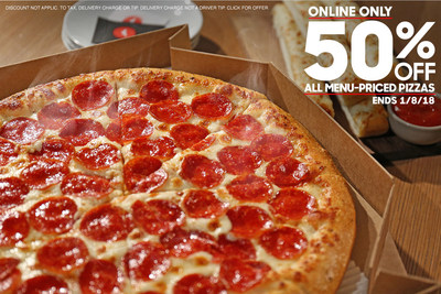 Pizza Hut makes it easy for customers to get a better pizza, without breaking the bank: 50 percent off all online and mobile menu-priced pizza orders, Jan. 2-8.