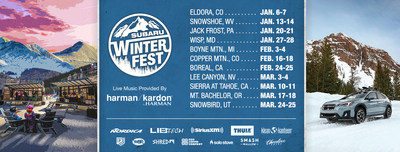 Subaru WinterFest 2018 will feature stops at 11 of the country’s top winter mountain resorts, where winter sports buffs and Subaru owners can enjoy live music, locally sourced food and beverages, daily giveaways, gear demonstrations and more. For more information on a Subaru WinterFest, visit www.subaru.com/events and follow #SubaruWinterFest.