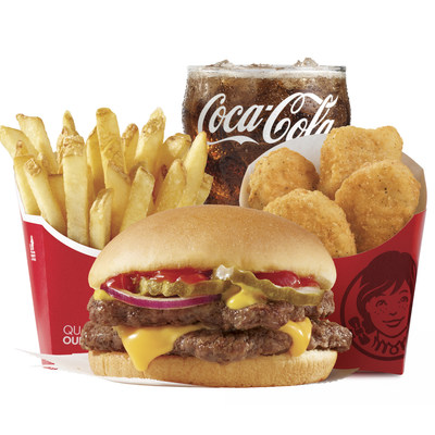 Wendy's ups its value game with an expanded 4 for $4 menu. Customers can now choose from eight entrees, including Double Stack, Crispy Chicken Sandwich, Grilled Go-Wrap, Jr. Bacon Cheeseburger, Crispy Chicken BLT, Jr. Cheeseburger, Spicy Go-Wrap, or a Jr. Cheeseburger Deluxe, along with fries, chicken nuggets, and a drink – all for just $4.